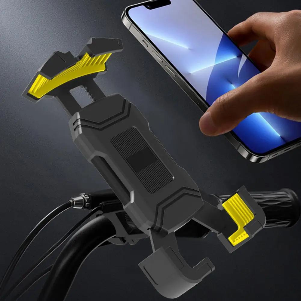 Motorcycle Bike Phone Mount Vibration Dampener Motorcycle Mobile Phone Mount Holder Alloy Clamping Arm Phone Holder Phones Rack