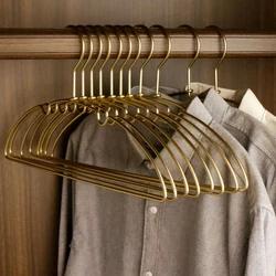 10pcs Clothes Hangers Anti-slip Traceless Design Skirt Dress Drying Rack Aluminum Alloy Storage Hanger Wardrobe Coat Organizer