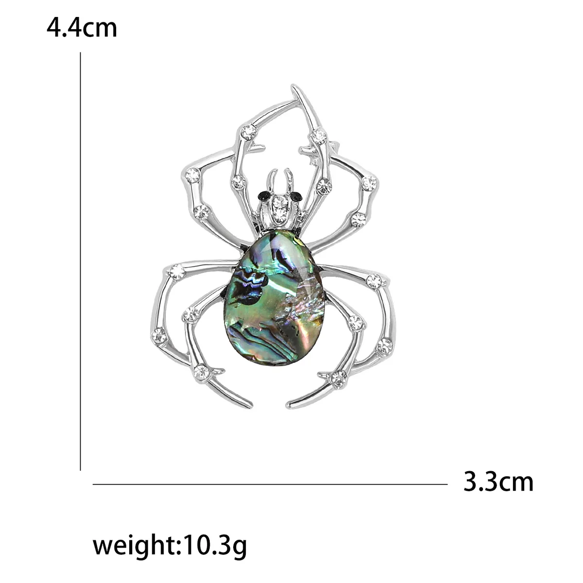 Dmari Luxury Women Brooch Strange Spider Brooch Pin Korean Fashion Abalone Shell Accessories Jewelry