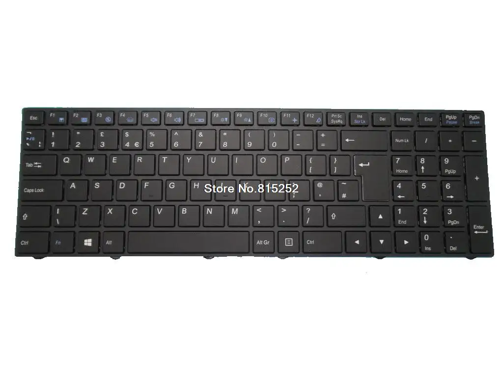 

Laptop keyboard For tuxedo BOOK BC1507 With Frame Black United Kingdom UK/United States US/German GR With Backlit