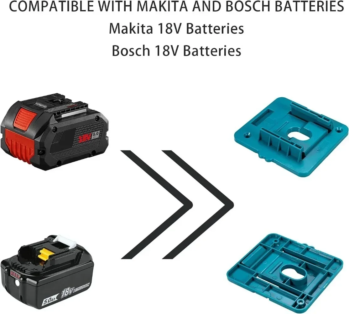 10PCS Battery Holder with Screws Battery Mounts Holder Dock for Makita 18V Fit for BL1860 BL1850 BL1840 BL1830(w/10 Screws)