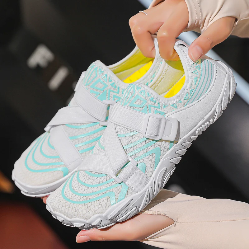 Verano hombre mujer al aire libre playa Aqua zapatos de secado rápido antideslizante Aqua zapato transpirable duradero corriente rastreo zapatos descalzos