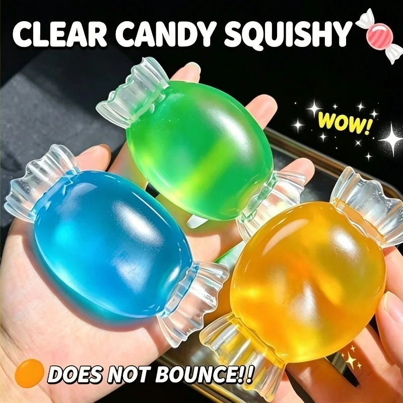 Candy Coconut Oil Squishy Toy Moldable Stress Relief Squeeze Toy Handmade Fidget Ball Anxiety Venting Sensory Toy X-mas Gifts