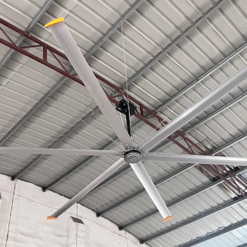 

LONGWELL 6 Blade 2.6-7.3m Large Industrial Ceiling Fan Efficient Permanent Magnet Motor Low Noise Commercial Hvls Fan