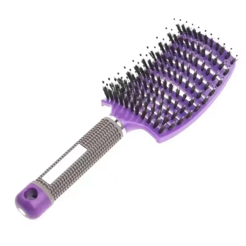 Haarborstel Ontwarrende Haarborstel Varkenshaar & Nylon vrouwen Nat Krullend Haar Hoofdhuid Massage Kam Salon Kappers Styling Tools
