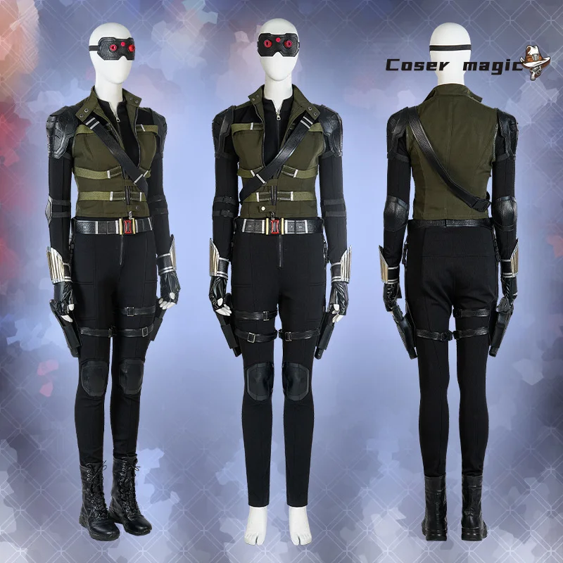 Thunderbolts Yelena Belova Black Widow Cosplay White Widow Kostum Halloween Karnaval Pesta Natal Bermain Peran Pakaian Pakaian
