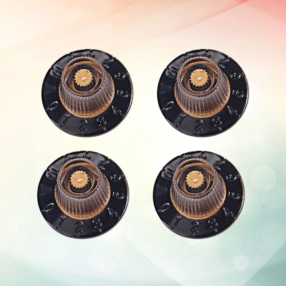 

4Pcs Plastic High Neck Knobs Durable Guitar Bass Amp Replacement Fits 6mm Shaft Diameter Control Amplifier Knobs