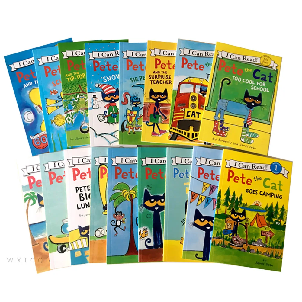 17 Books/set I Can Read Pete The Cat Picture Books Children Baby Famous Story English Tales Child Book Set baby bedtime book Toy