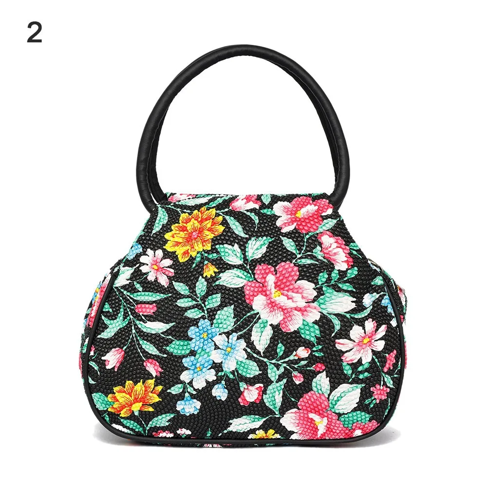 

New Versatile Floral Handbags Casual Floral Pattern Mother's Handbags Simple Casual Handbags Daily Use