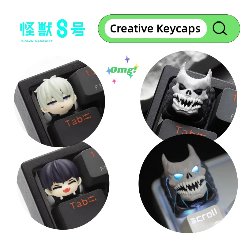New Kaiju No. 8 exquisite key cap high color value creative personality single ESC resin mechanical keyboard  decorative cap