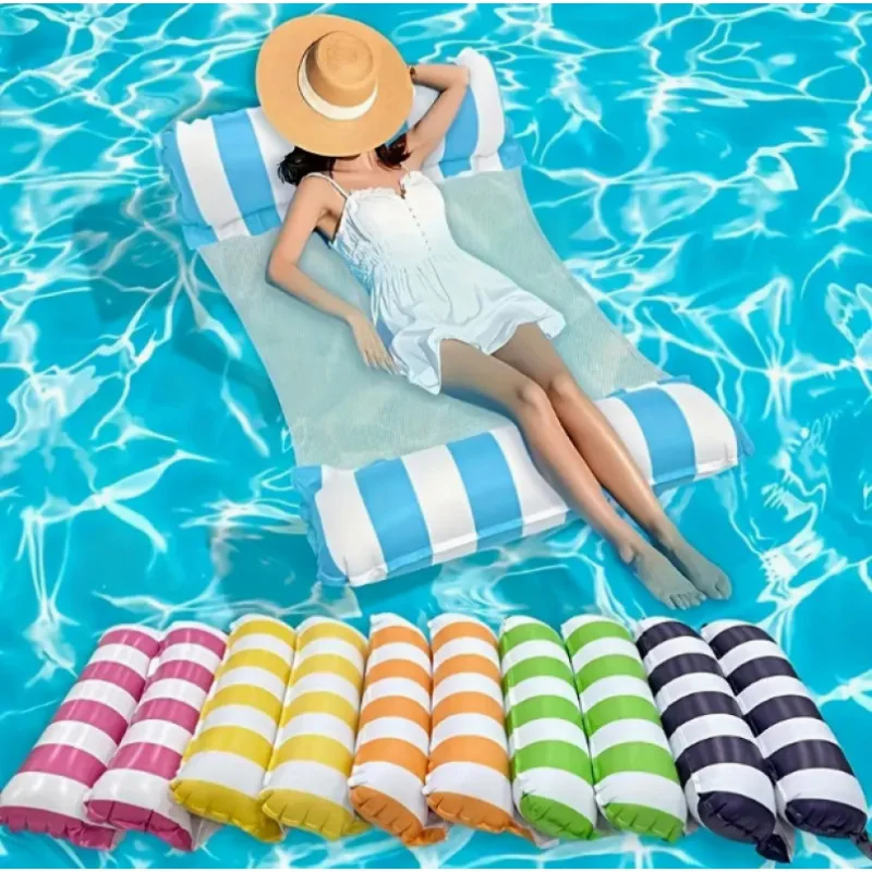 

New Water Hammock Recliner Inflatable Floating Swimming Mattress Sea Swim Ring Swimming Pool Party Toy Recliner Swimming