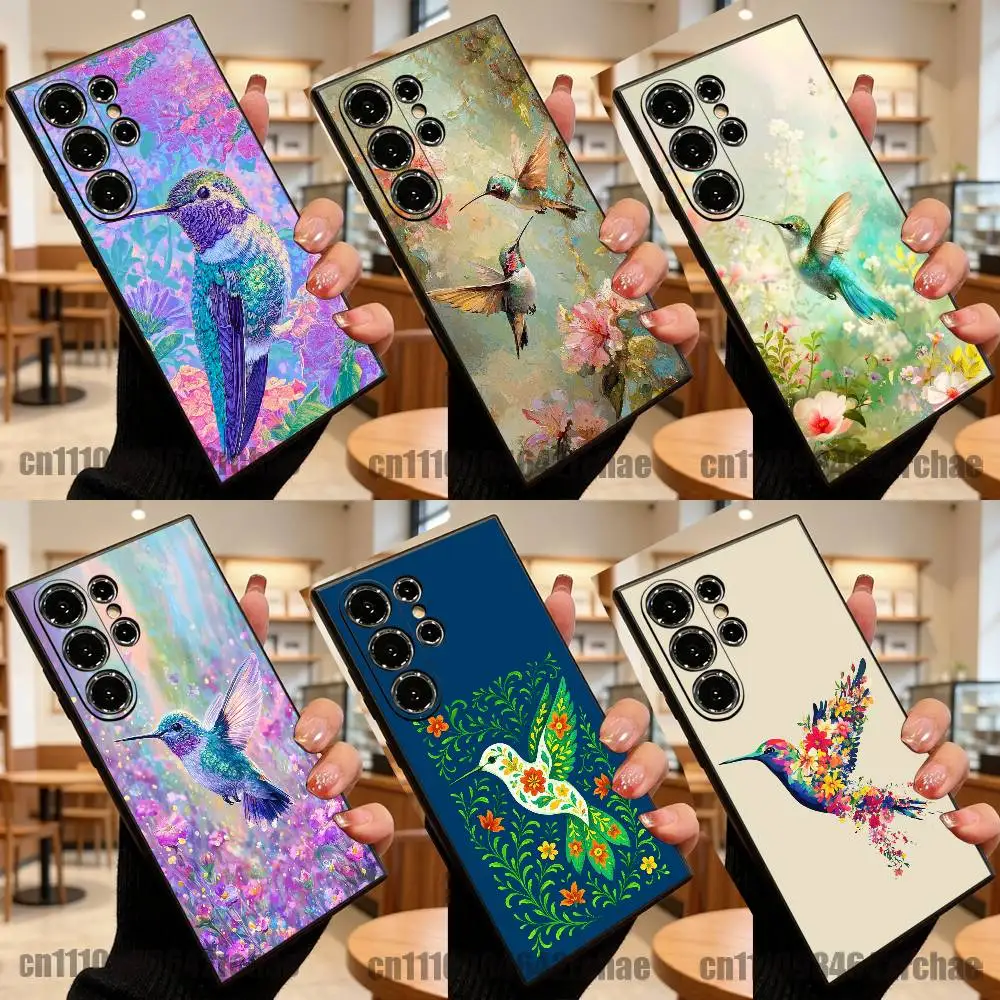 For Colorful Bird Hummingbird Phone Case Samsung S25,S24,S26,S22,S23,S30,S21,5G,Fe,Lite,Ultra,Plus Protect Cover