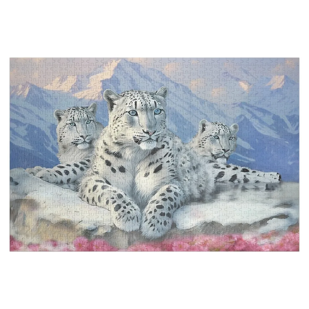 

Snow Leopard Jigsaw Puzzle Iq Baby Wooden Custom Wood Puzzle