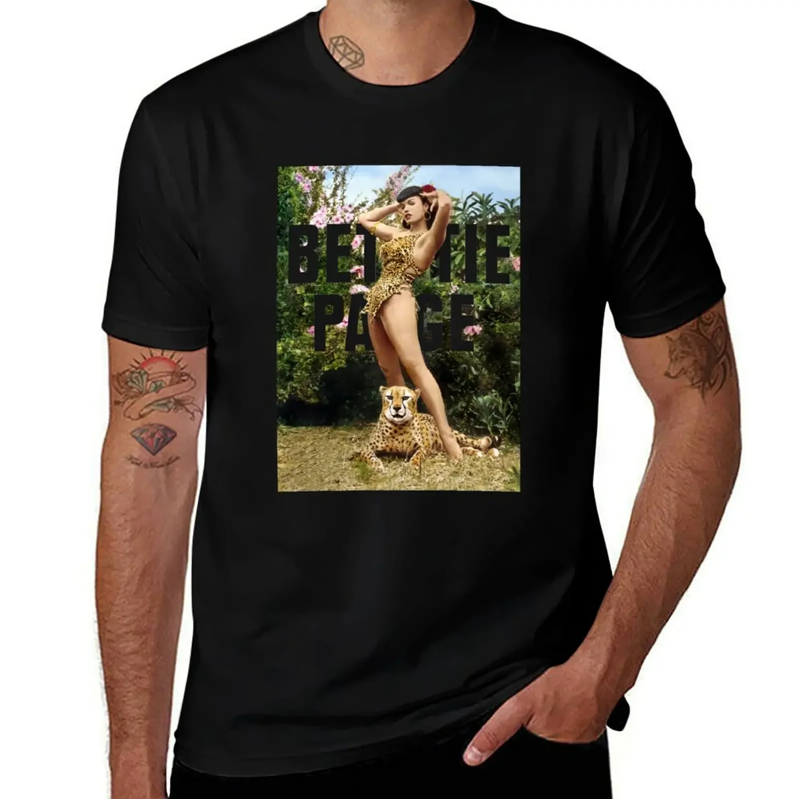 Bettie Page Jungle T-Shirt Personalized t-shirt boys whites Louboutins oversized graphic tee funny t shirts men