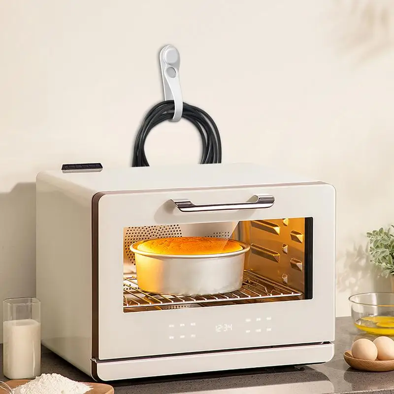 ผู้ถือสายไฟกาว Stick On อุปกรณ์ผู้ถือสายไฟ 4 ชิ้นซิลิโคนสายไฟ Bundlers Kitchen Aid Wrap กาวสายผูกสําหรับ Air