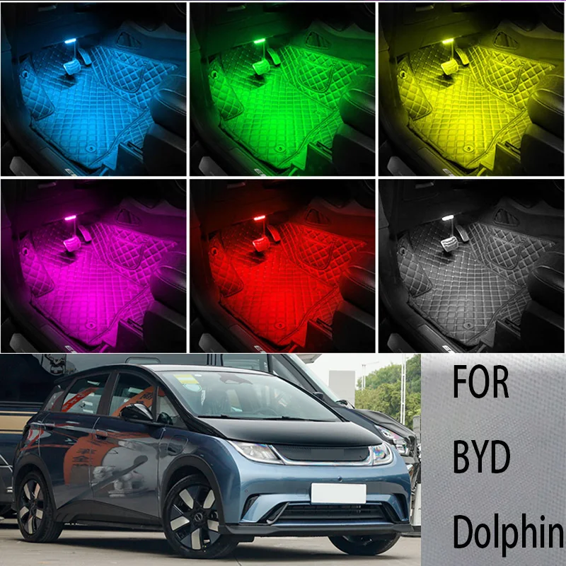 

FOR Byd-dolphin LED Car Interior Ambient Foot Light Atmosphere Decorative Lamps Party decoration lights Neon strips