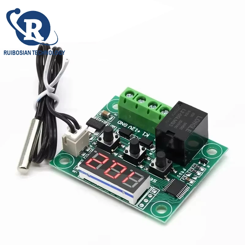 10PCS W1209 DC 12V Red/Blue heat cool temp thermostat temperature control switch temperature controller