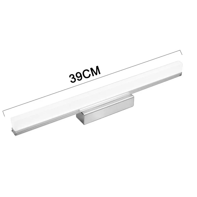 Imagem -05 - Longer-luz de Led com Espelho 49cm 9w 39cm 12w 49cm ac 85260v Moderna Cosmético Acrílico Iluminação para Parede Banheiro à Prova Dágua