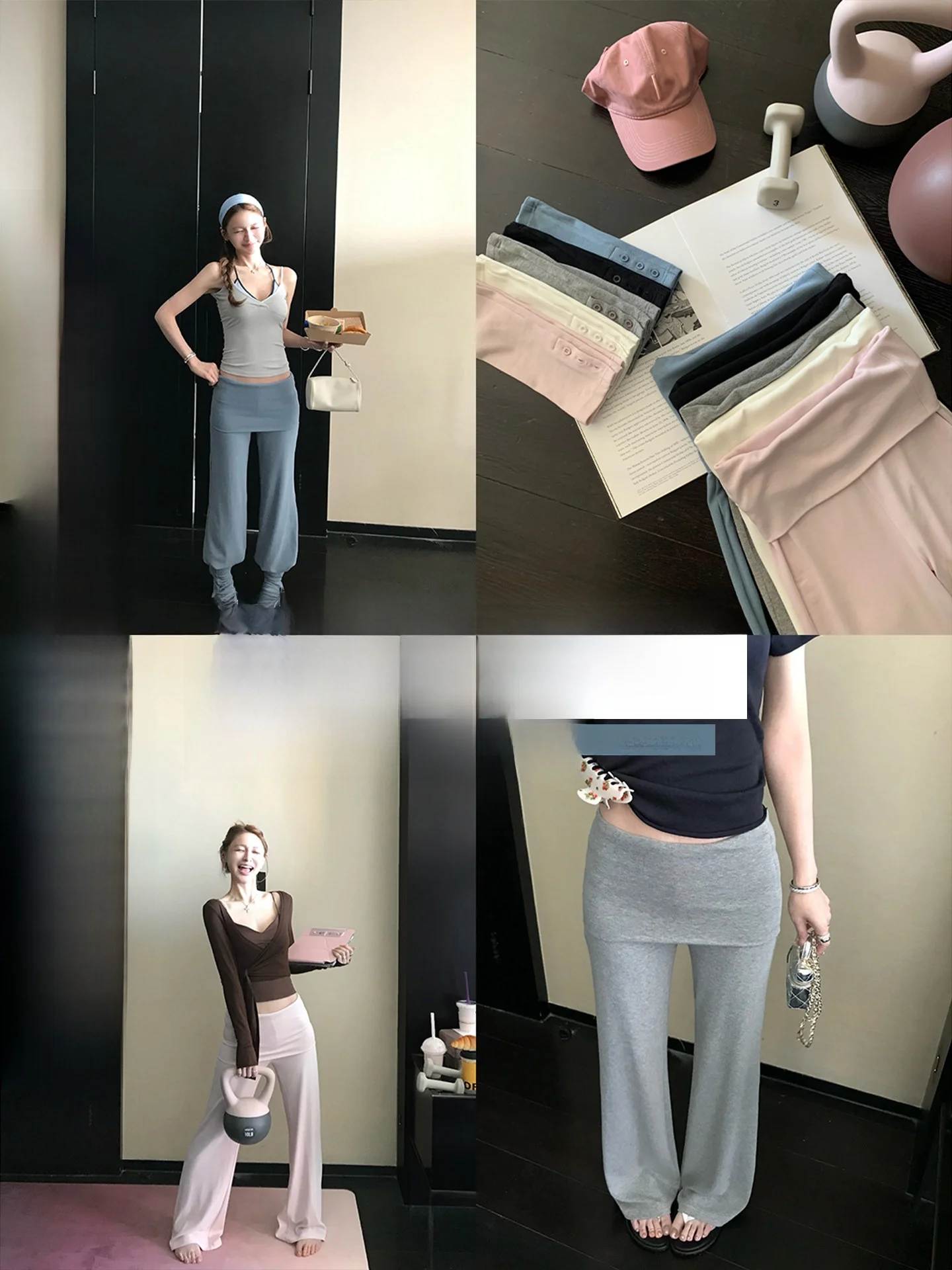

Удобные женские брюки Skk Store Smart Lazy Pants Double Wear 260G из шерстеподобной ткани с отворотами на талии, широкие штанины, повседневные, модные