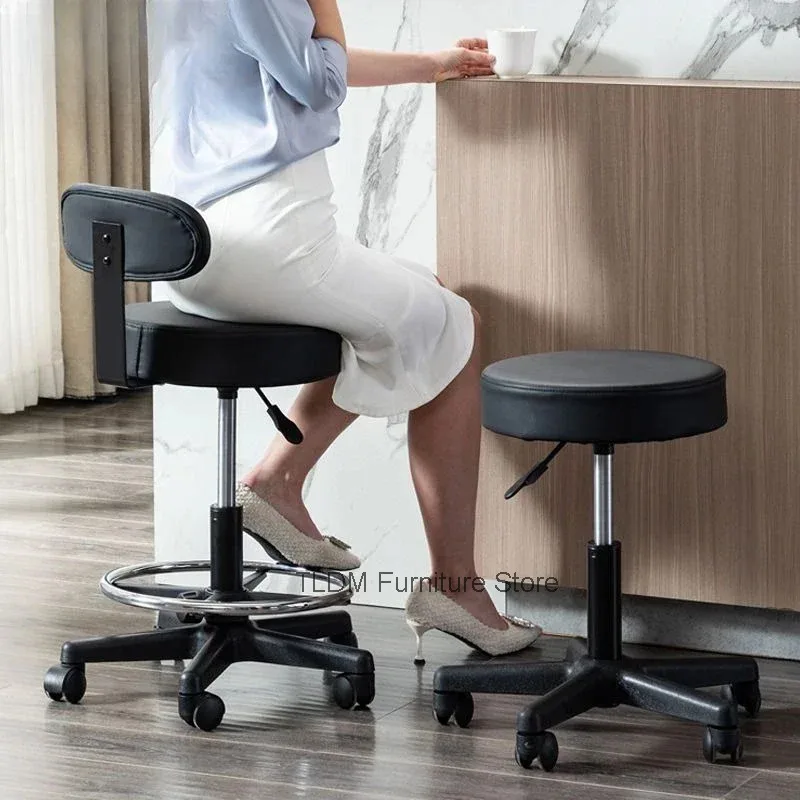 Bar Creative and Comfortable Lifting Dining Chairs Beauty Pulley Round Stool Multifunctional Rotating High Stool Leisure Chairs