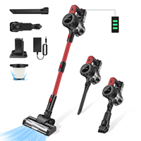 Cordless Upright Vacuum Cleaner, 15000PA Powerful Stick Cleaner 6 in 1 with LED Light for Carpet, Hard Floor, Car, Pet Hair