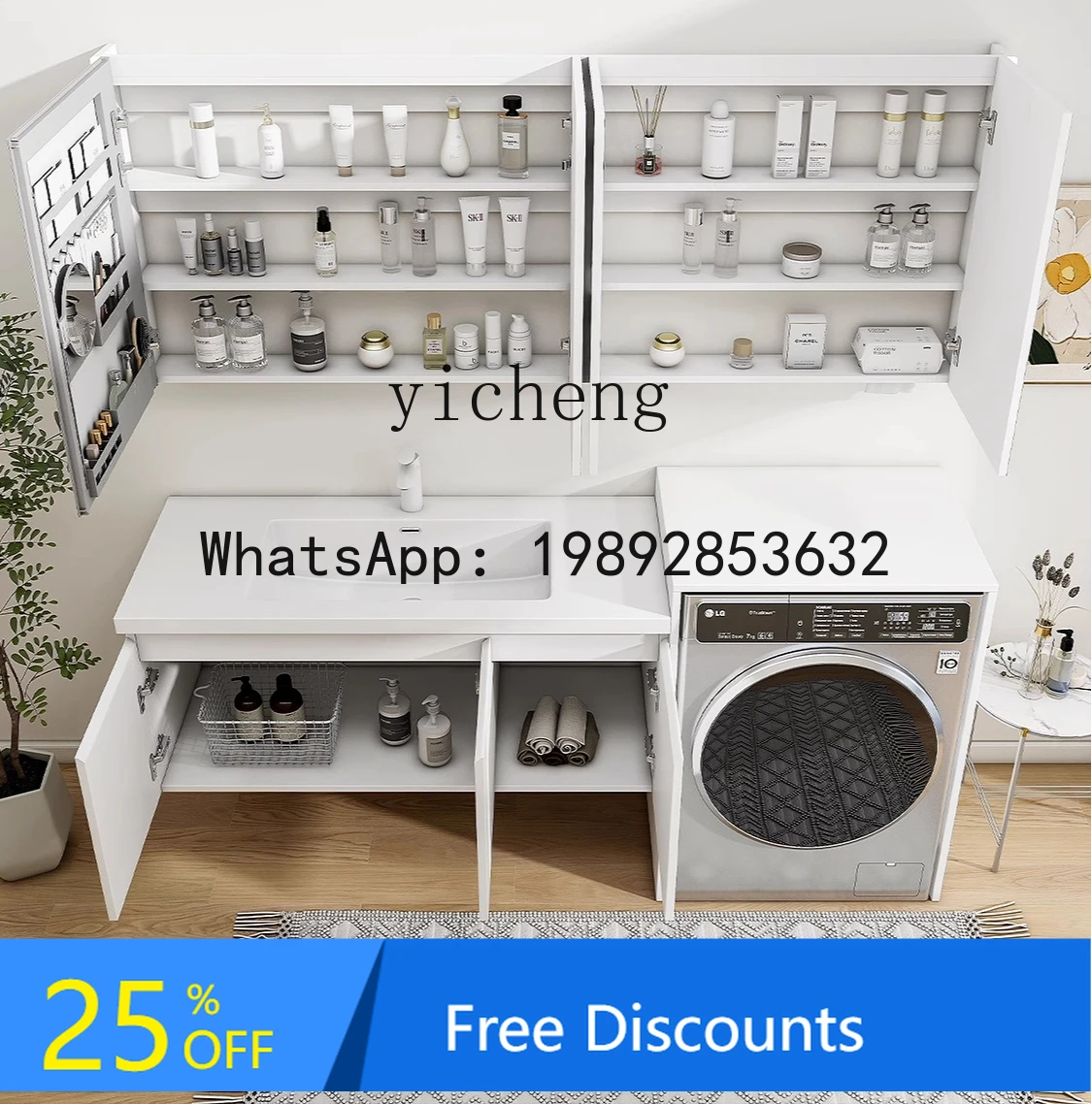 AA  stainless steel rock slab seamless basin washing  integrated cabinet bathroom cabinet toilet wash basin cabinet