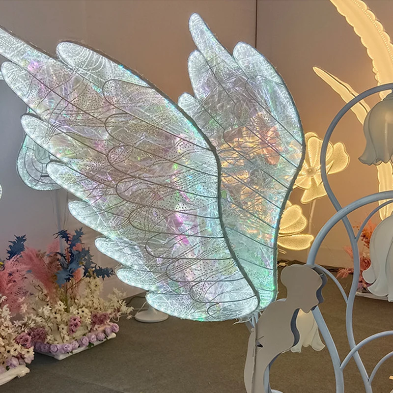 LearIN-Lanterne de Mariage Moderne en Forme de Petit Ange, Accessoires de Rue, Éclairage de Scène LED, Décoration de Fond de Festival