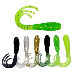 10pcs/lot soft bait elf trident tail fishing lures 4cm 5cm Artificial Silicone Wobblers worm Grubs isca Pesca fishing tackle