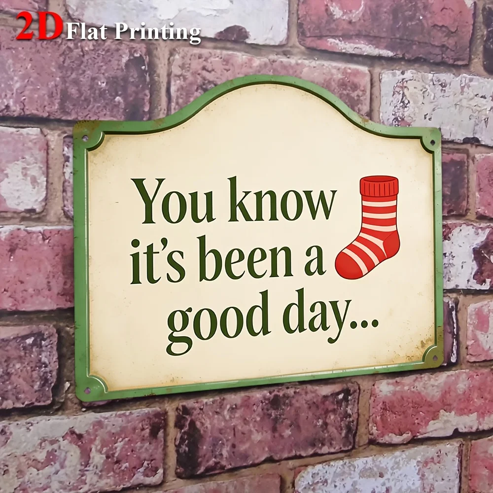 1pc, 2D Flat, Signs Metal Sheet Painting 
