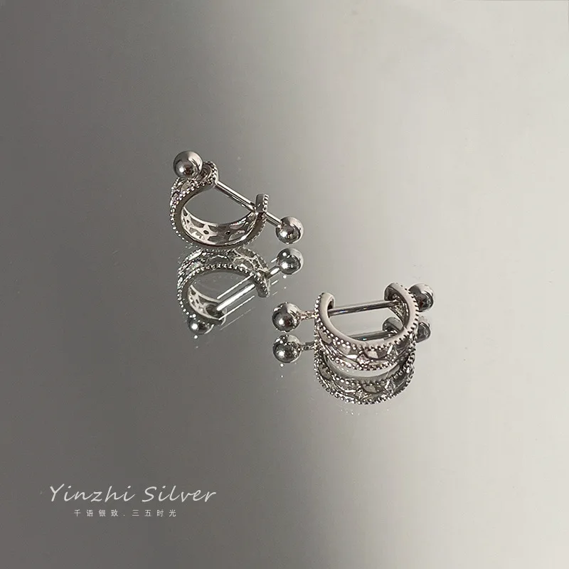 

Wholesale Fashion Charm 925 Silver Minimalist Hoop Earrings For Women Unisex Party Jewelry Gift Trendy Wholesale
