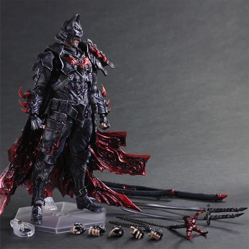 Play Arts Kai Marvel Bushido Batman Action Figure 2017 Play Arts BUSHIDO BATMAN 27 cm Modelo colecionável Brinquedos Presentes para namorado