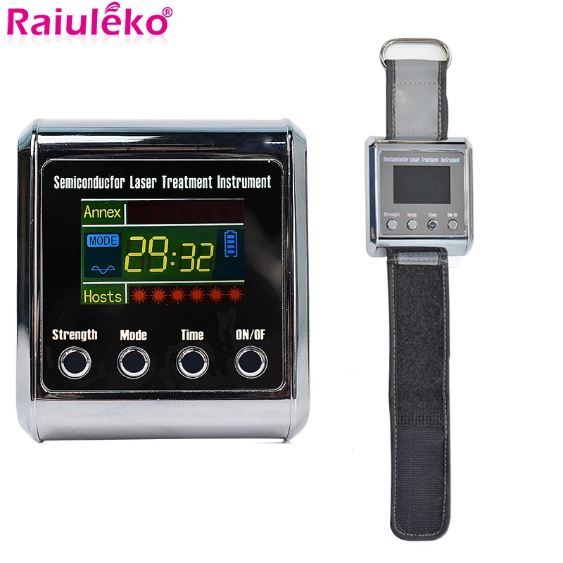 Household 650nm LLLT Laser Physiotherapy Wrist Diode for Diabetes Hypertension Treatment Diabetic Watch Laser Sinusitis Therapy