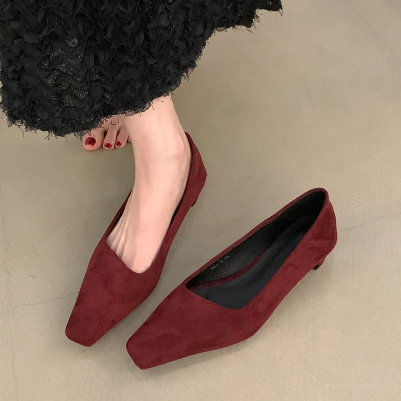 

Elegant Women's Shoes Heeled Square Toe Fashion Shallow Shoes 2025 Autumn Party Dress Shoes New Pumps Luxury Mujer Sandalias