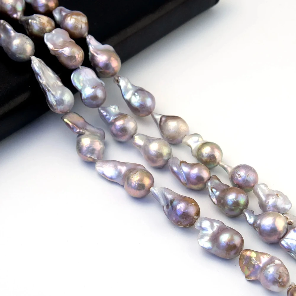 Perle d'eau douce naturelle baroque violette, perles amples pour la fabrication de bijoux, accessoires de Bracelet et de collier 13-25mm