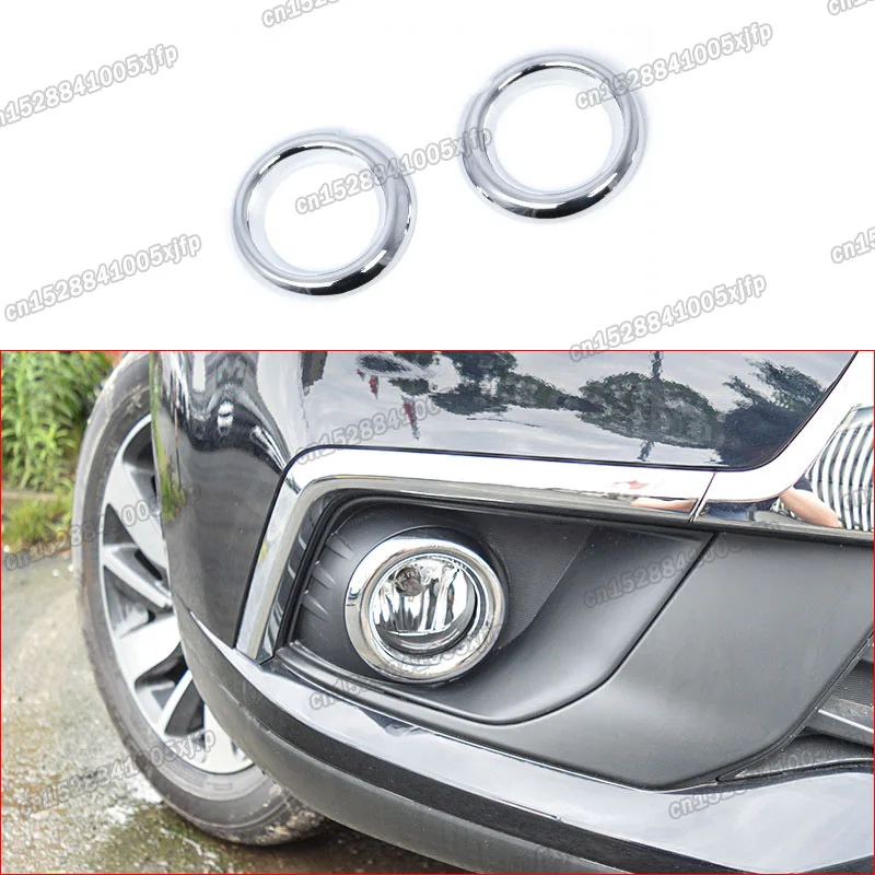 shiny silver car front rear foglight fog light frame trims for mitsubishi rvr outlander sport asx 2016 2017 2018 accessories