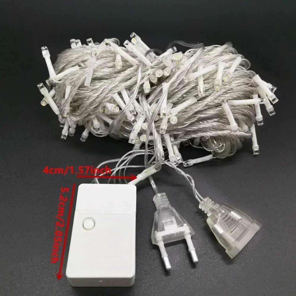 Guirxiété lumineuse LED extérieure pour la décoration de Noël, guirlandes lumineuses pour la fête, les vacances, le mariage, 20m, 10m