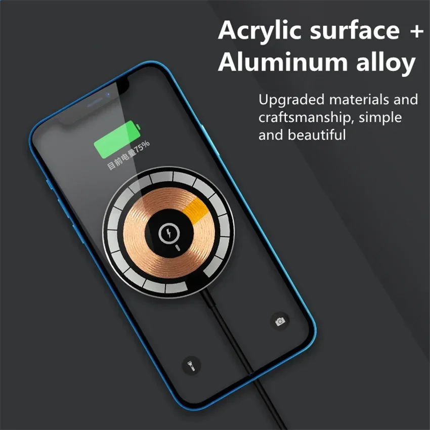 100W Magnetic Wireless Charger Pad Phone Chargers For iPhone 15 14 13 Pro Max Airpods Portable Macsafe PD Fast Charging Station