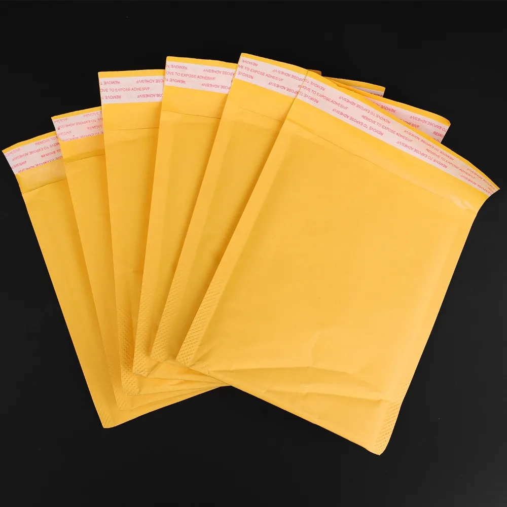 Kraft Bubble Mailers Amplop Tas Tahan Air Spesifikasi Berbeda Amplop Pengiriman untuk Kemasan Hadiah Bisnis 40-10PCS