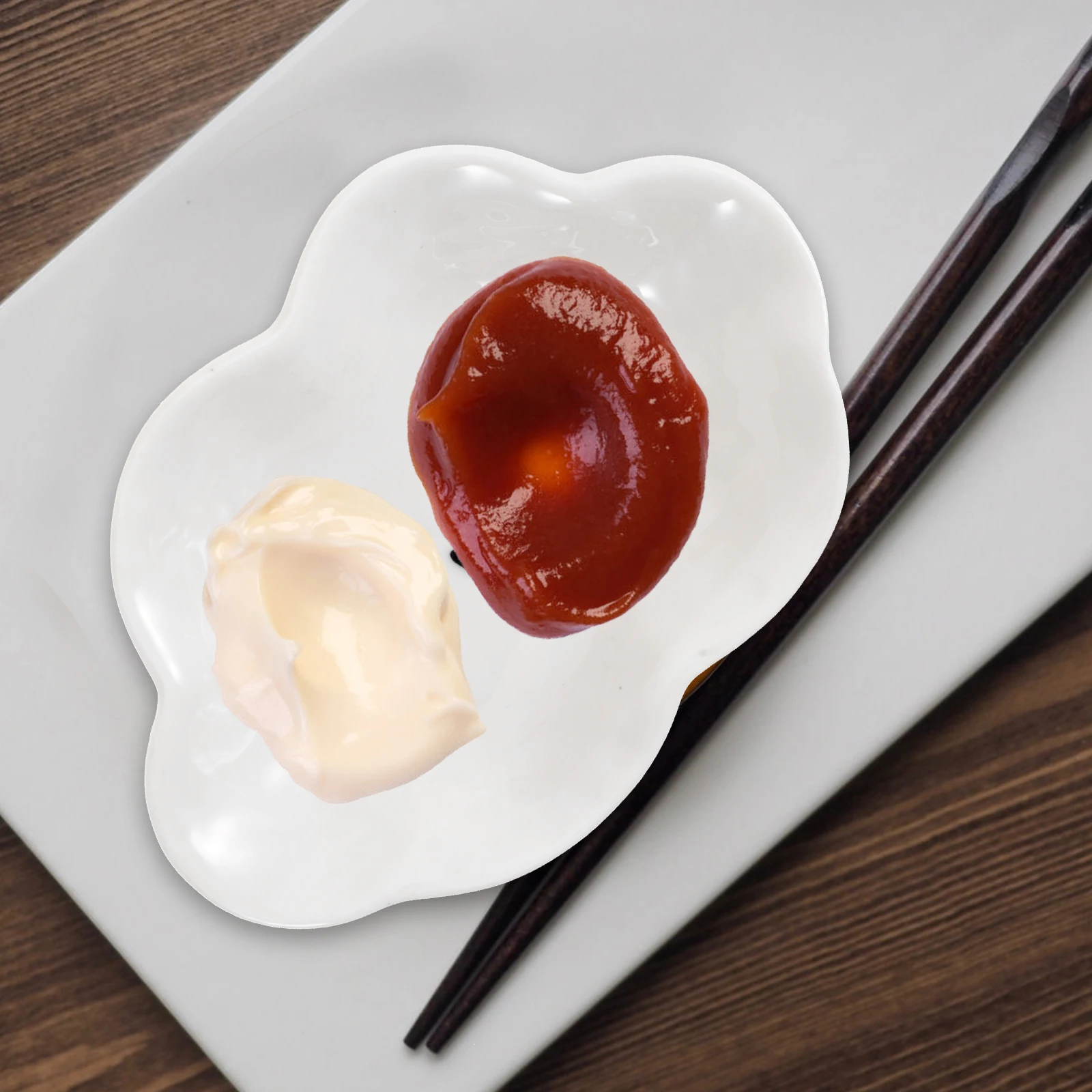 

Ceramic Sauce Bowl Cartoon Cloud Shape High Temp Resistant Multi-Function Appetizer Snack Dish Home Supply