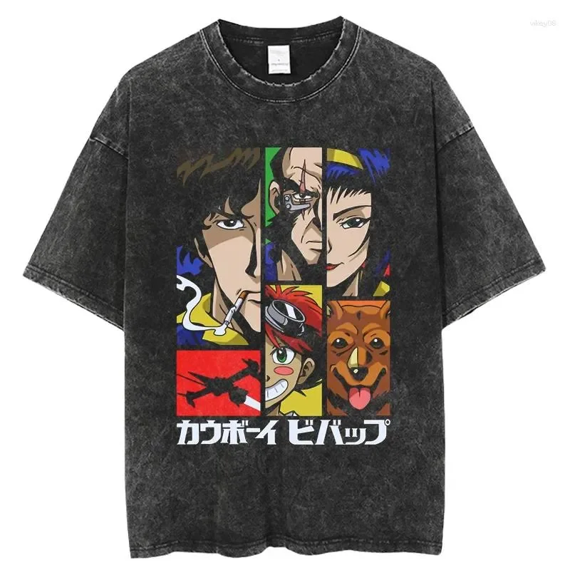 

Cowboy Bebop Washed tee Oversized T-Shirt Attack on Titan Inspir T-Shirt High-end Luxury high quality hot product Washed Unisex