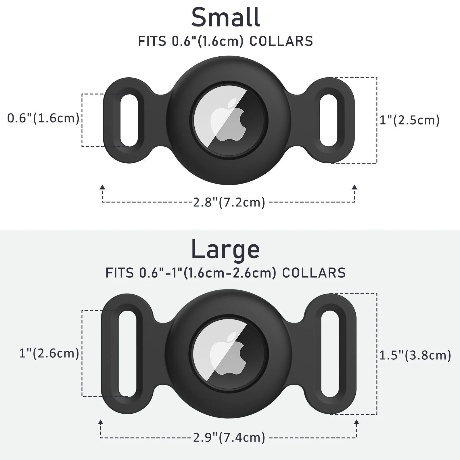 Silikonhülle für Apple AirTag, Hunde- und Katzenhalsband, GPS-Ortungsgerät, bunte, weiche Schutzhülle für Apple AirTag Tracker-Halter – Detail 5