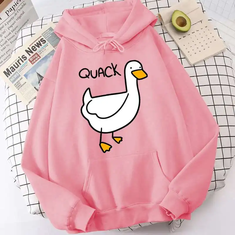 Cute Cartoon Duck Pattern Printed Hoodie Men/Women Casual Fashion Hoodies Women y2k Pullover Sweatshirt Oversized Unisex Clothes