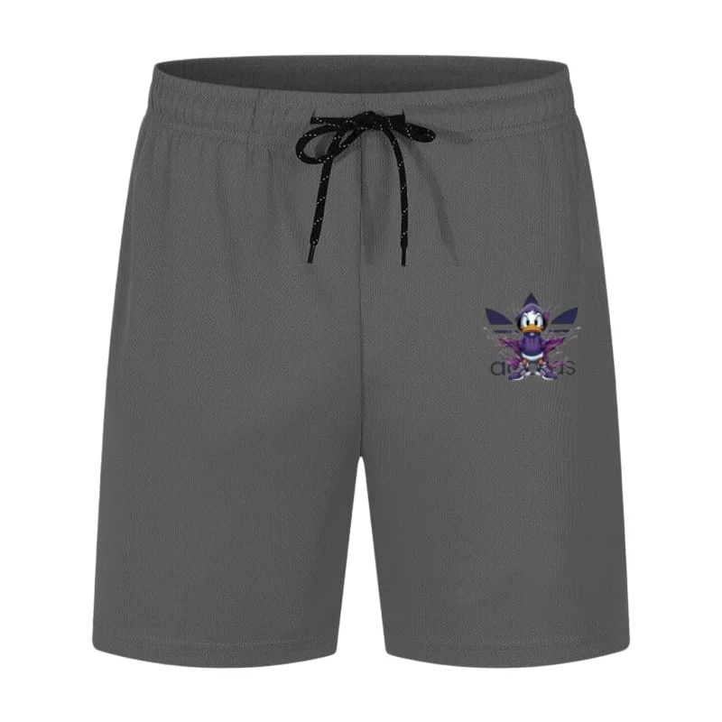 Plus size Men's  Shorts Summer High Elastic Lace Up Drawstring Wide Leg Sweat Fitness Running Shorts Loose Casual Sports Pants