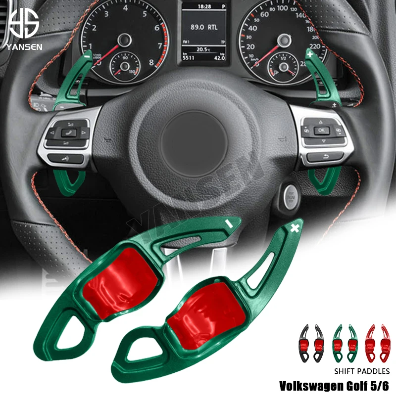 

For VW GOLF6 Golf5 MK5 MK6 GTI Scirocco Polo Shift Paddle Gear Extender Shifter Steering Wheel DSG Extension Sticker Accessories