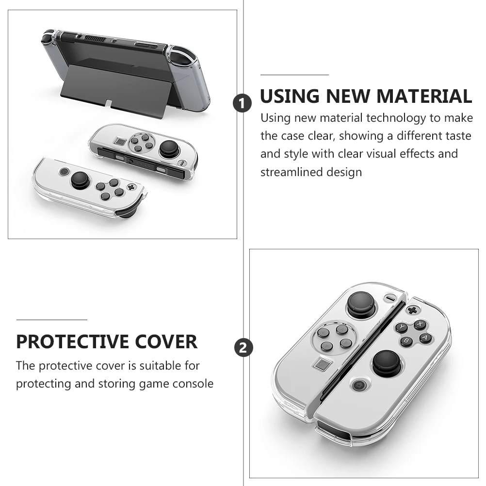 

1 Set Shockproof Compatible For Switch Oled Durable Protective Cover Game Console Case Gaming Accessories Sturdy