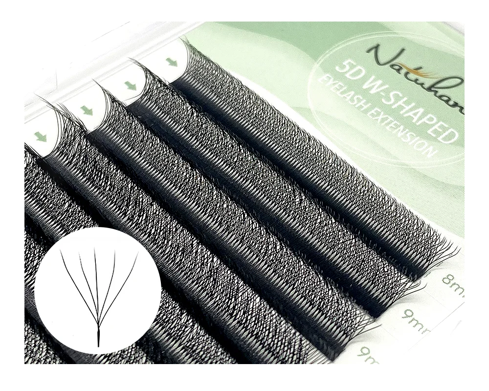NATUHANA W-Form Vorgefertigte Volumen-Wimpernverlängerungen 5D-8D Weiche Faux-Nerz Natürliche Salon-Wimpern – Detail 12