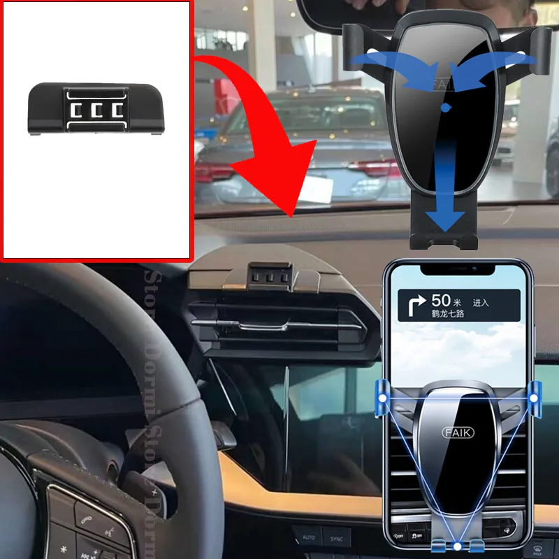 

Car Mobile Phone Holder For Audi A3 S3 RS 3 8Y 2021~2023 360 Degree Rotating GPS Special Navigation Mount Support Accessories