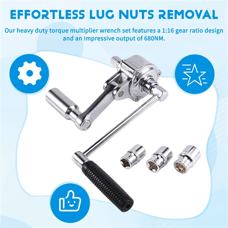أعلى بيع 1:16 مجموعة مفاتيح مضاعف عزم الدوران ترقية الثقيلة لإزالة صامولة إطارات السيارة