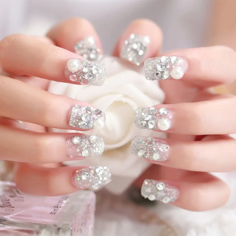 

False Nails Transparent Pearls The Slot Size Is Suitable, Not Easy To Leak Also Suitable For Halloween, Valentine'S Day And