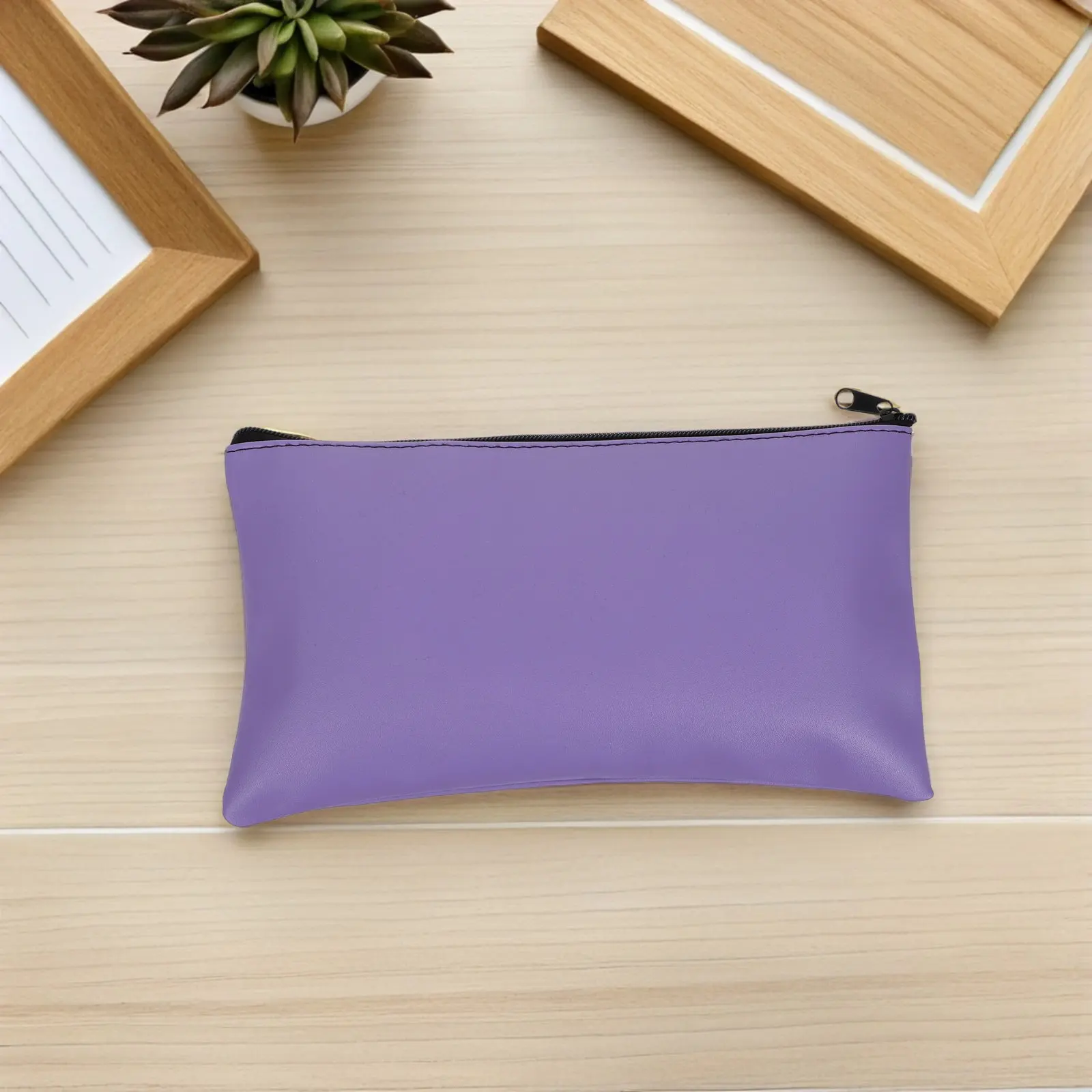 

2Pcs PU Money Bags Zippered Bank Deposit Cash Pouch Large Capacity Receipt Organizer Travel Purse for Coins Bills Checks